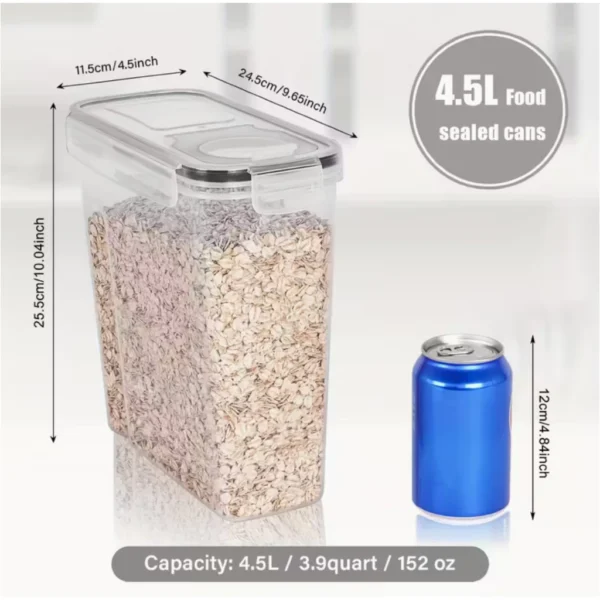 TopMart CoverUp 4 5L AirTight Food Storage Containers Set