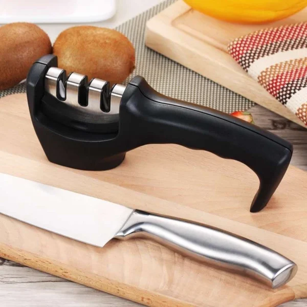 Kitchen Sharpener 3 Holes Sharpening Stone Knives Tools     Kitchen Gadget Sharpening pengisar pisau Viral knife