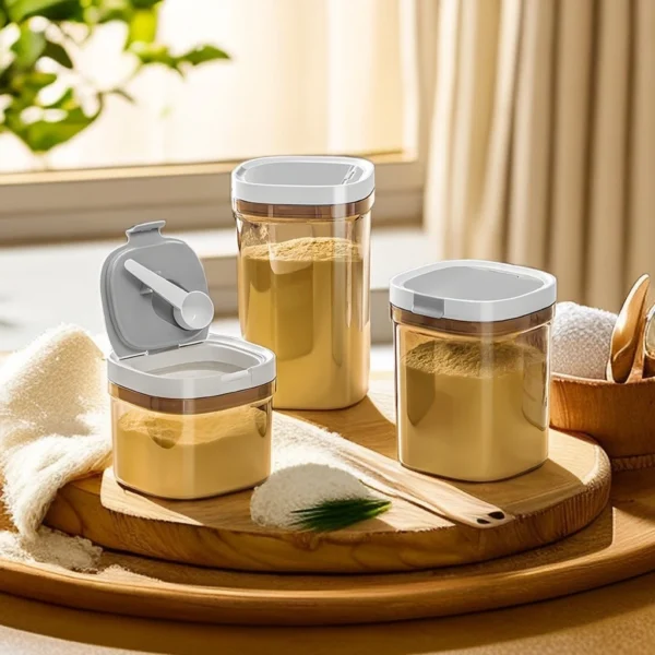 AS Bekas Susu Baby Kedap Udara Milk Powder Container Bayi Food Storage BPA Free  Airtight   Magnetic Spoon