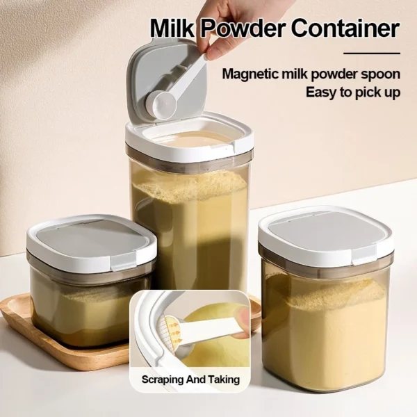 AS Bekas Susu Milk Powder Container Bisphenol A Free   Seal   Magnetic Spoon Food Storage Dispenser Baby Box Bottle Feeding