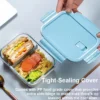 Borosilicate Glass Lunch Box Set 410 650 1040ml   Airtight Leakproof   Microwave   Freezer Safe Bekas Makanan Kaca